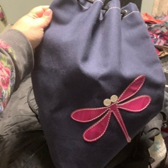 Canadian Nautilos Canvas and Leather drawstring backpack - Picture 5 of 6